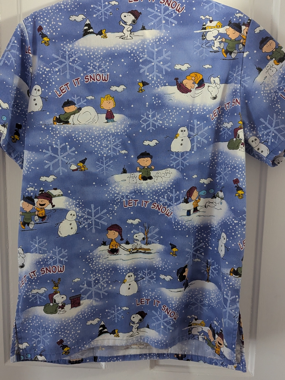 Peanuts 'Let It Snow' Kids Pajama Top - Blue